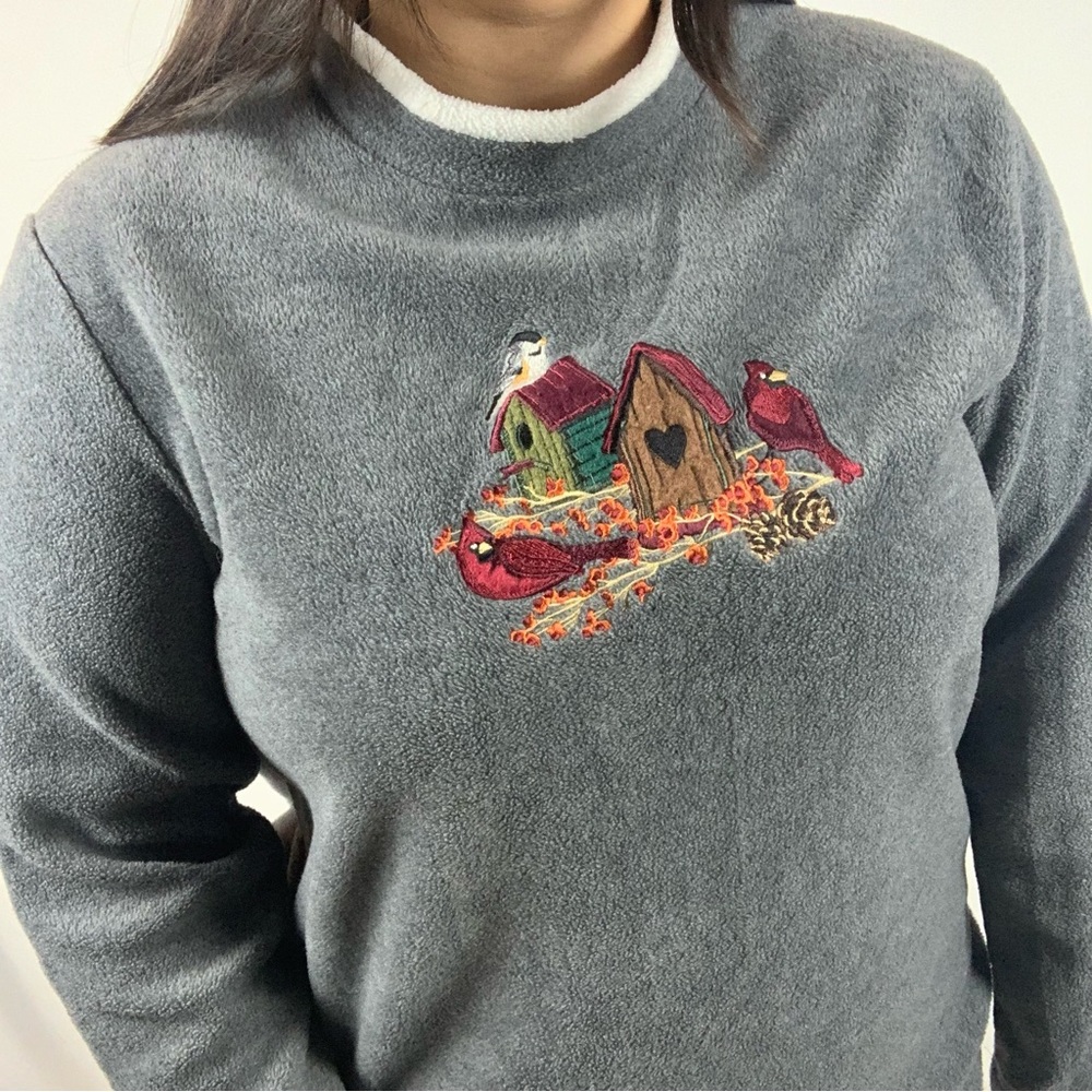 Vintage Birdhouse Fleece Crewneck - Picture 3 of 4